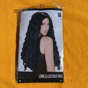 Brand New Long Curly Black Wig
